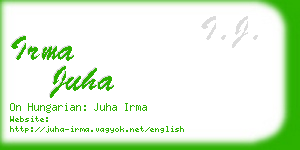 irma juha business card